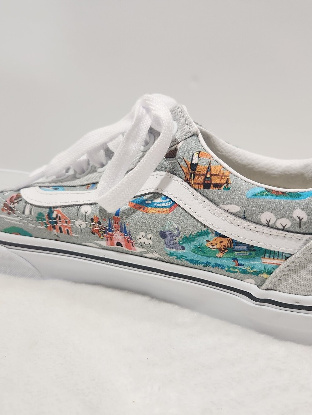 Vans Old Skool Walt Disney 50th Anniversary Park Map Sneakers Mens 8 Womens 9.5 - Picture 11 of 14